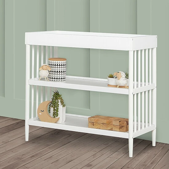 Coupon β¨ Dream On Me Sleepy Little Sloth, Moon Bear And Clover Changing Table White π - Image 2