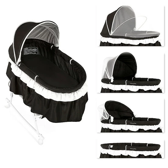 Best Pirce π Dream On Me Lacy 2-in-1 Portable Bassinet In Black π₯° - Image 3