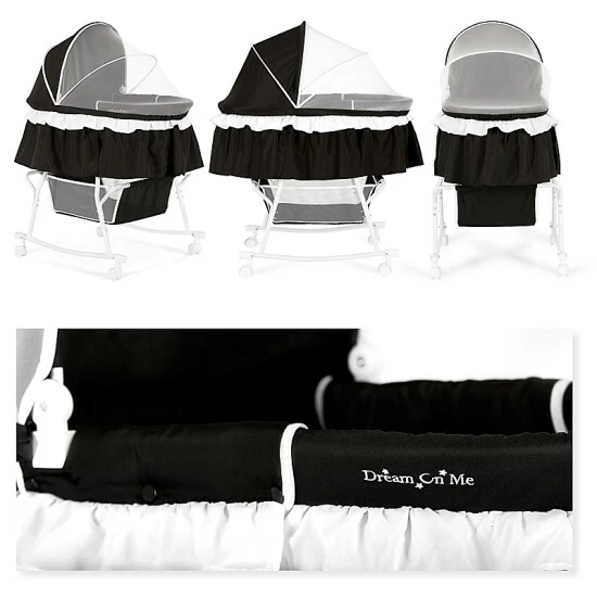 Best Pirce π Dream On Me Lacy 2-in-1 Portable Bassinet In Black π₯° - Image 4
