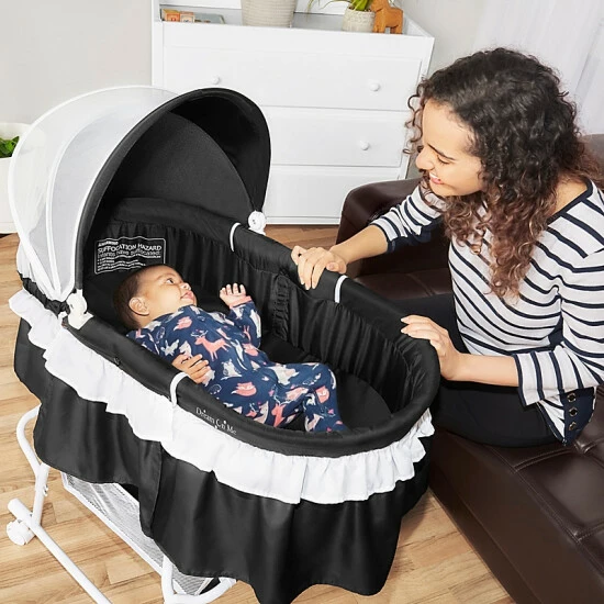 Best Pirce π Dream On Me Lacy 2-in-1 Portable Bassinet In Black π₯° - Image 15
