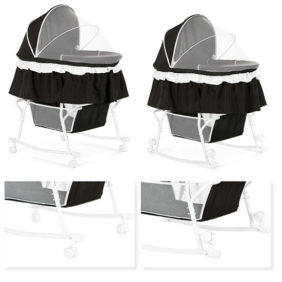 Best Pirce π Dream On Me Lacy 2-in-1 Portable Bassinet In Black π₯° - Image 17