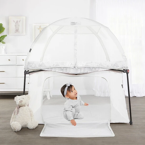 Buy β Dream On Me Ziggy Playard With Canopy Black/white 𧨠- Image 8