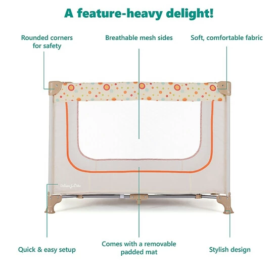 Promo π Dream On Me Zodiak Portable Playard Grey/pink π― - Image 2