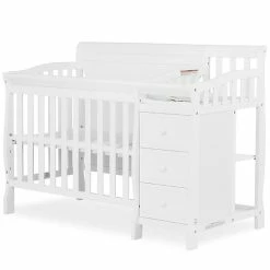 Flash Sale 🤩 Dream On Me Jayden 4-in-1 Full Panel Convertible Mini Crib And Changer Espresso ✔️