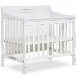 Buy 🔥 Dream On Me Alice 3-in-1 Full Panel Convertible Mini Crib Olive ✔️