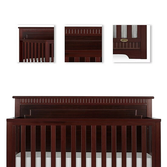 Best Pirce ✔️ Dream On Me Morgan 5-in-1 Convertible Crib In Cherry White ✔️ - Image 6