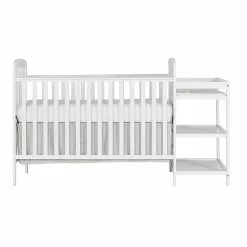 Budget ⭐ Dream On Me Anna 4-in-1 Convertible Crib And Changing Table Combo In White Espresso 🧨