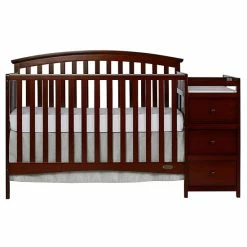 Best deal 😍 Dream On Me Niko 5-in-1 Convertible Crib With Changer In Espresso 👏